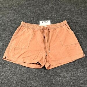 REVERY Shorts Womens XL Brown Drawstring‎ Flat Front Casual Summer Outdoor